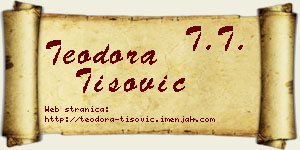 Teodora Tišović vizit kartica